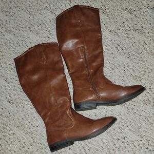 Ladies Tan Knee Boots